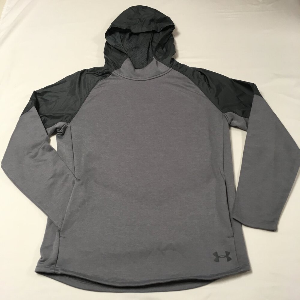 Under Armour Hoodie Coldgear Performance MK-1 Two Tone Gray Size Small w/Pocket
